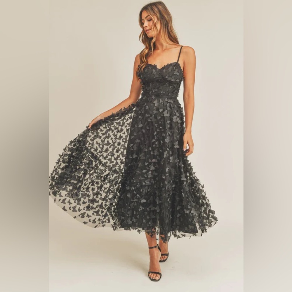 Butterfly Mesh Dress
